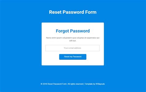 Lost Password Recovery Form